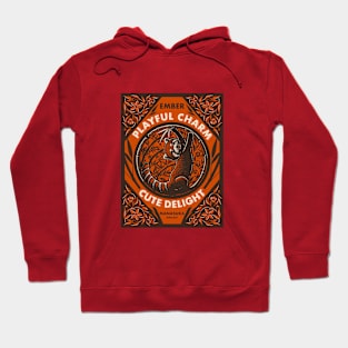 Playful Red Panda: Ember's Whimsical Ballet Hoodie